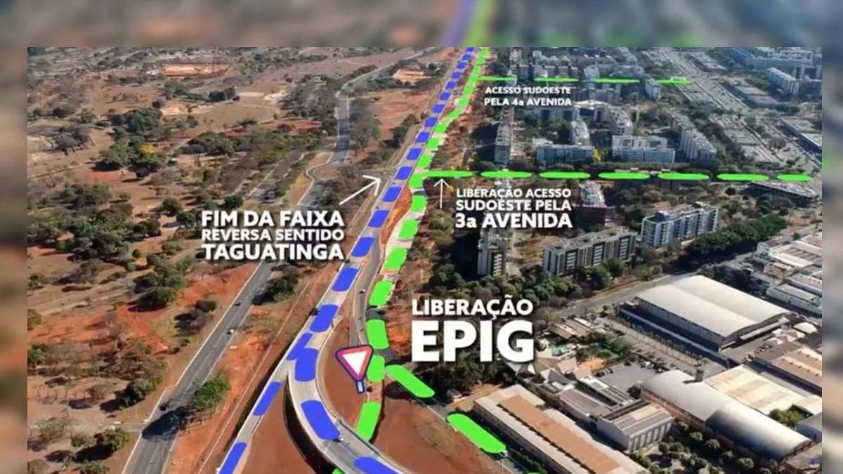 Epig: pista de concreto está liberada para motoristas no sentido Taguatinga