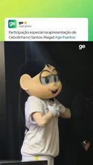Olha quem apareceu na apresentação do Cebolinha no Santos: a Magali