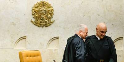 Os ministros Edson Fachin e Alexandre de Moraes no plen&aacute;rio do Supremo Tribunal Federal. Foto: Wilton Junior/Estad&atilde;o / Estad&atilde;o