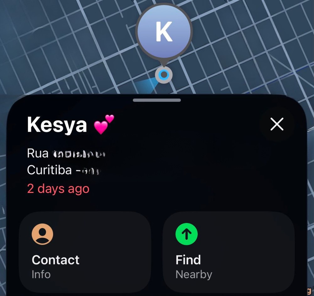 A localização compartilhada permite que uma pessoa de confiança saiba onde o usuário está durante uma emergência — Foto: TechTudo/Késya Holanda