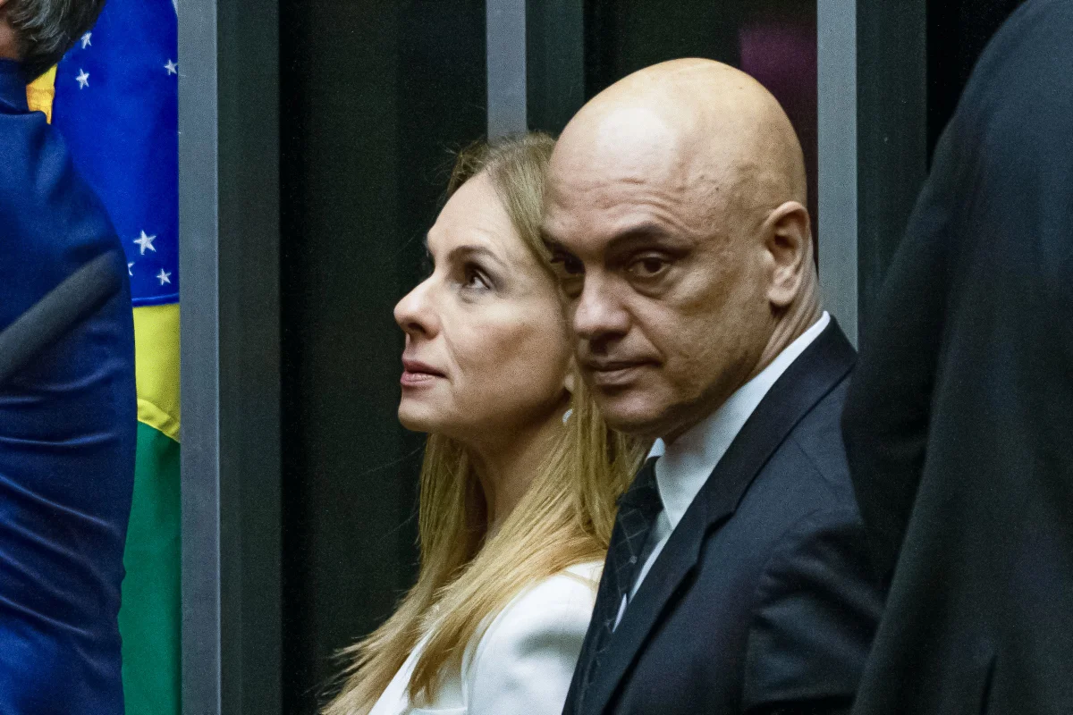 Ministro do STF Alexandre de Moraes e sua esposa, Viviane Barci de Moraes metrópoles
